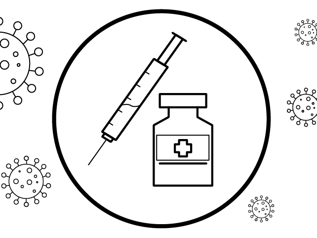 Icon Spritze und Impfstoff