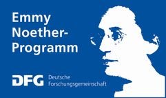 Logo with face of Emmy Noether and the text "Emmy Noether-Programm - DFG Deutsche Forschungsgemeinschaft"