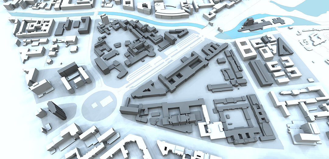 3D Darstellung des Hochschulcampus Berlin Charlottenburg