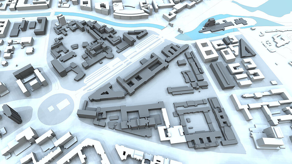 3D Darstellung des Hochschulcampus Berlin Charlottenburg