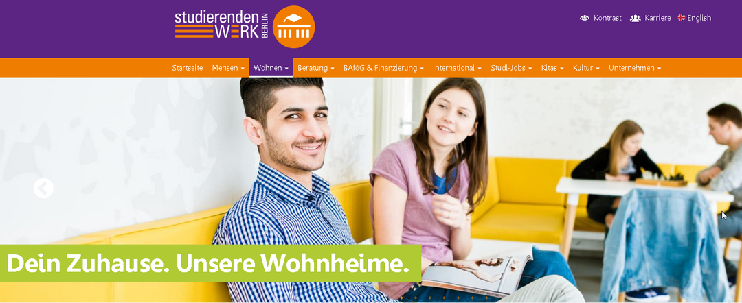 Screenshot www.stw.berlin/wohnen.html