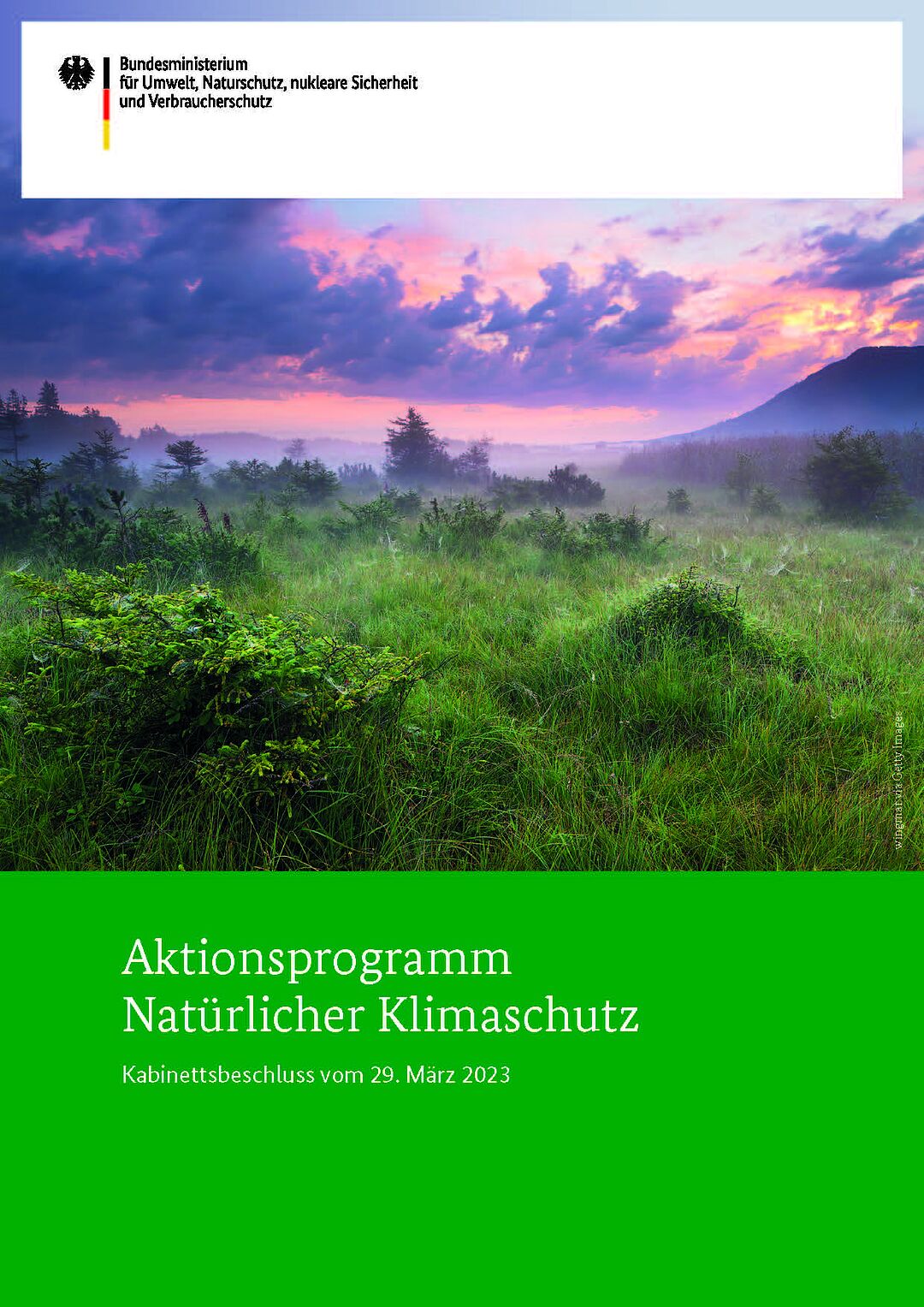 Deckblatt Aktionsprogramm Natürlicher Klimaschutz
