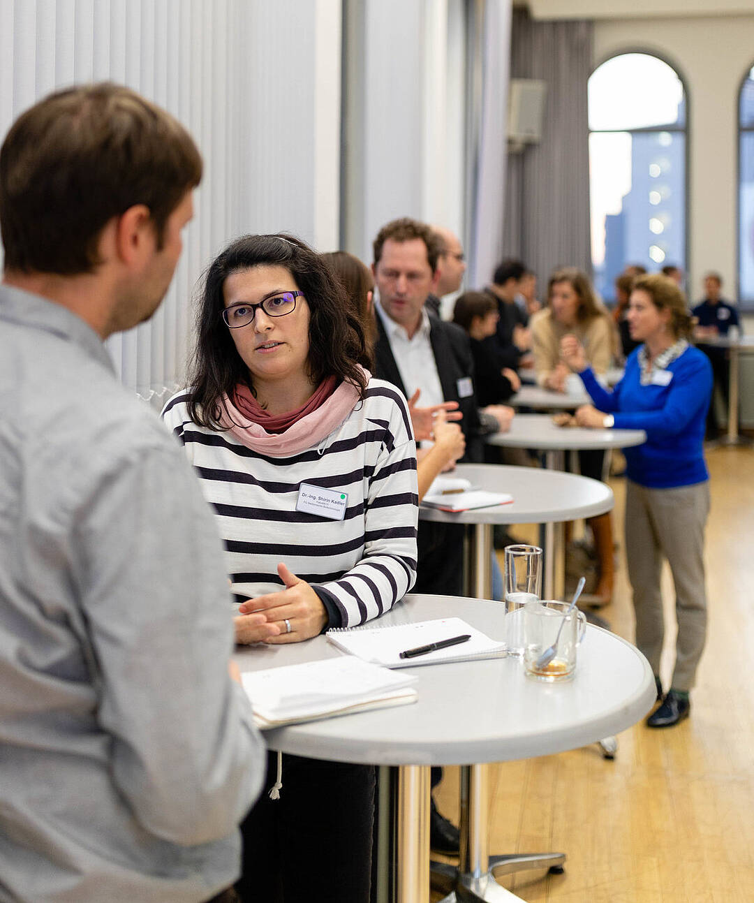 TU Berlin scientists at a speed-dating event