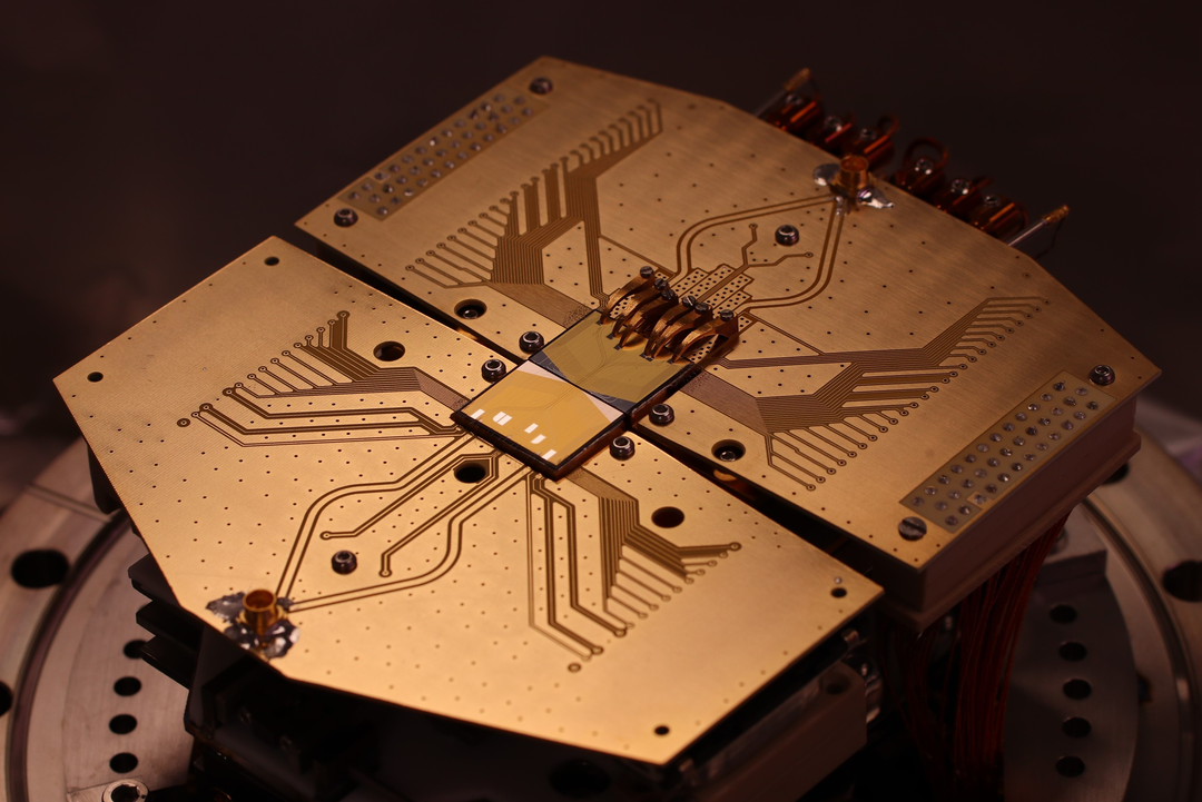 Central unit of the quantum computer at the University of Sussex. 