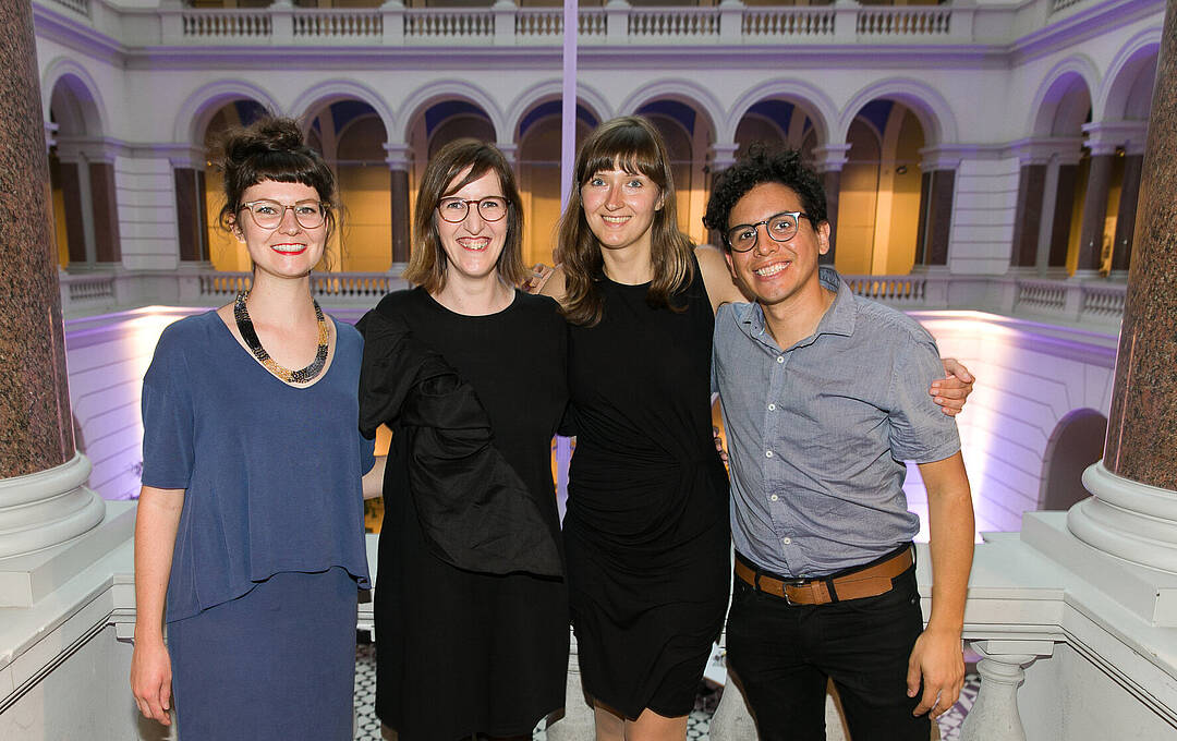 Beth Sibly (2nd from left) with her colleagues Kate Vaughan Williams, Lydia Ziebell, and Pablo Rojas (from left)