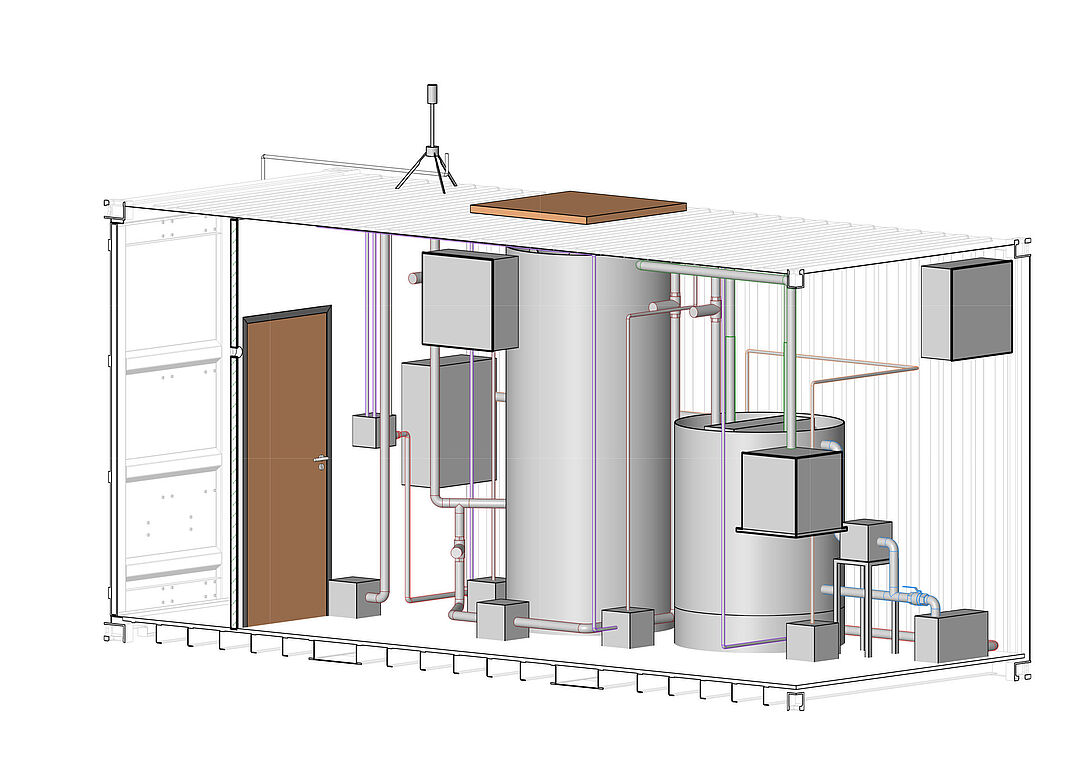 3D-Ansicht der geplanten Anlage zur Anaerob-Vorbehandlung von Abwässern